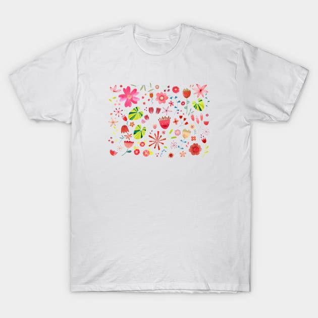 Wild Meadow Flowers T-Shirt by NicSquirrell